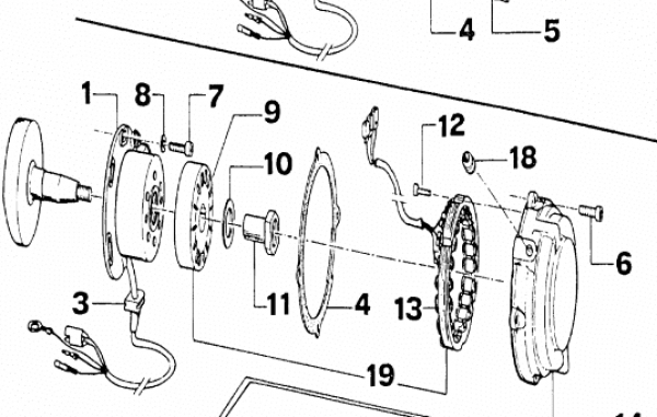 Dichtung Zündungsdeckel 80 - 144cc Kokusan. # 05516`