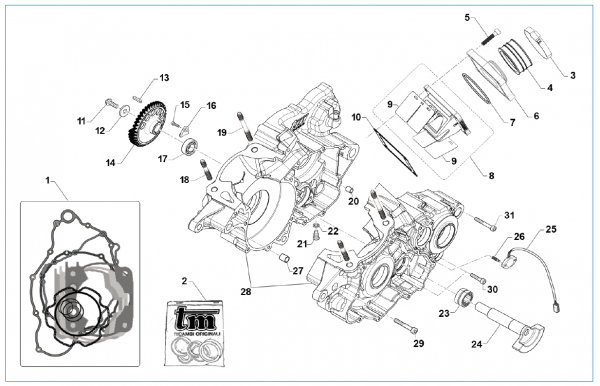 Kit Wellendichtringe Motor TM Racing 250/300 2S e.s ab mod 2019. # 04029.19`