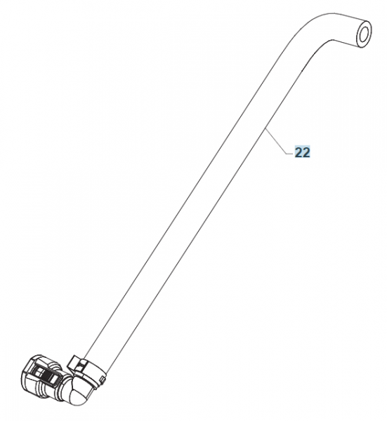 Schnellverschluß mit Schlauch, Anschluss Drosselklappengehäuse. # 08019`