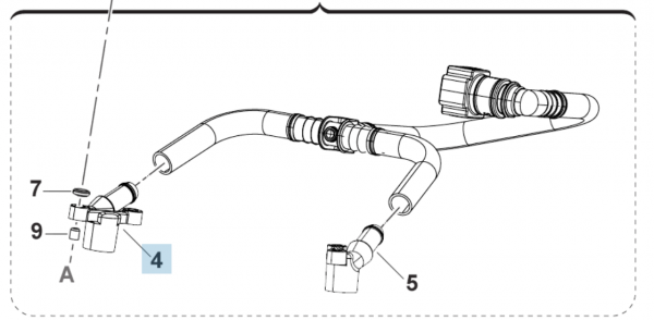 Anschlusskappe Einspritzdüse, rechts, # 08027.