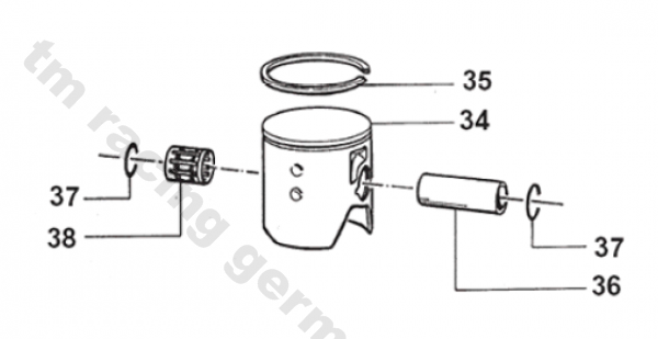 Sicherungsclip Kolbenbolzen 125cc 15x1,1. # 09005`