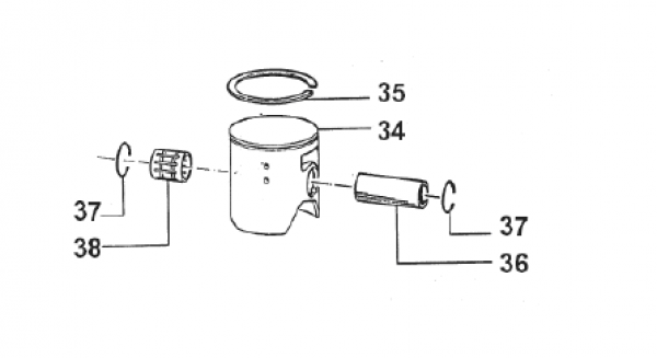 Kolbenring 300cc VERTEX, # 11050`