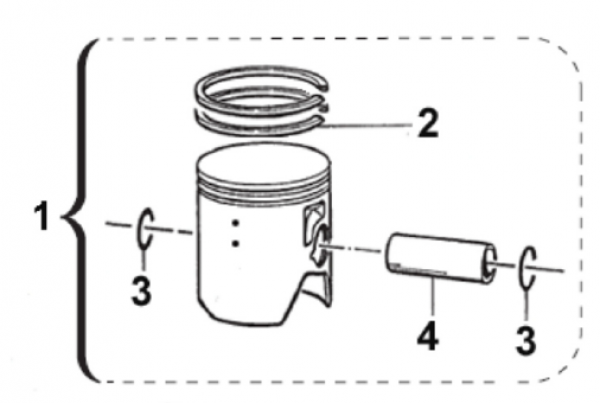 Kolbenkit 53.97 125 2014 2F (0,8), # 10022.97.