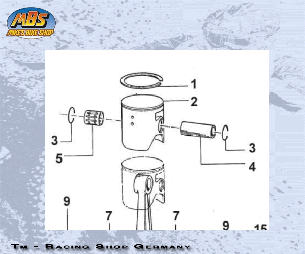 Kolbenring 72.00 für TM Racing 300 cc