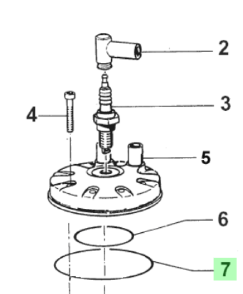 O RING Zylinderkopf 80/85/125cc, mod 1990 bis 2011, 144cc bis 2012. # 12004´