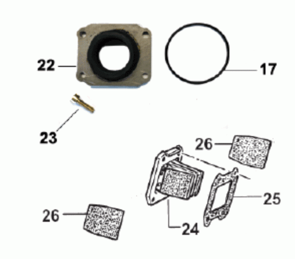 O-ring Ansaugstutzen 85cc ab mod 2015, # 12022`