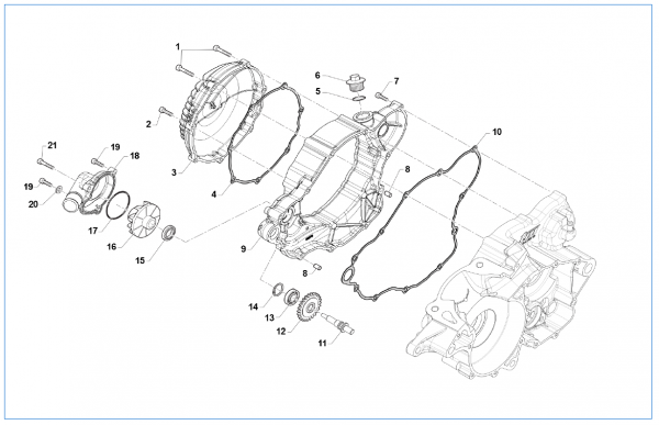 O-Ring Wasserpumpengehäuse 2T 250/300 mod 2019, # 12028