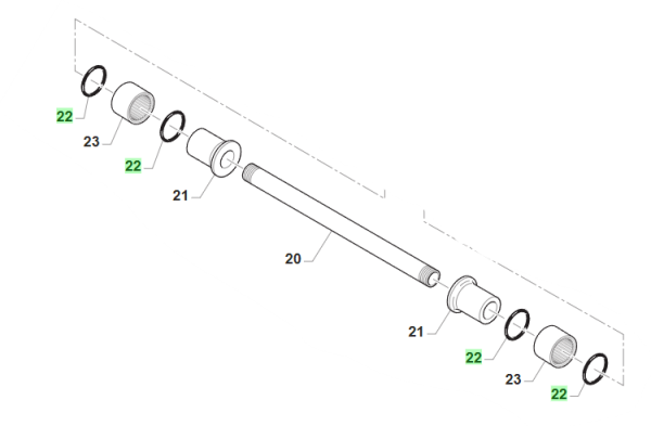 O RING Umlenkung & Schwinge. # 12102´