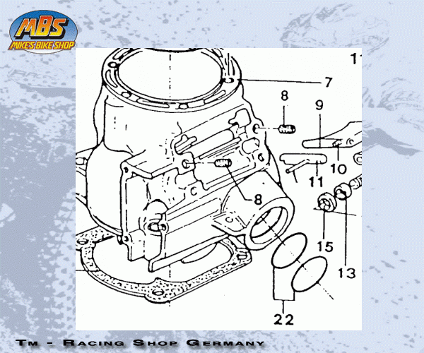 O RING Zylinder - Auspuff 250/300cc. # 12253´