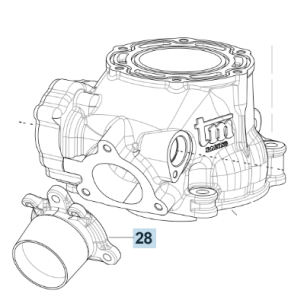 Auslass Stutzen 125 12/13 3F, # 13081.