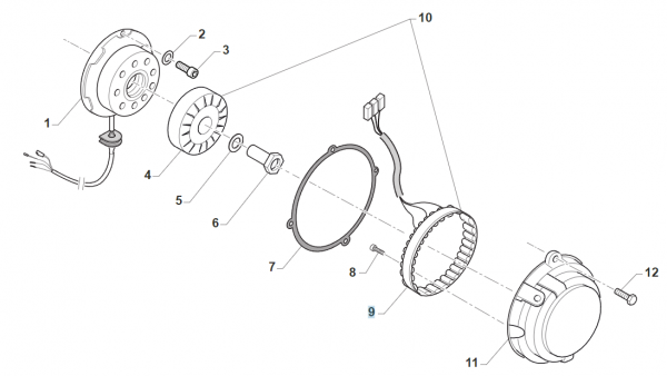Stator/Spulen Lichtmaschine  DUCATI 2T. # 15102`