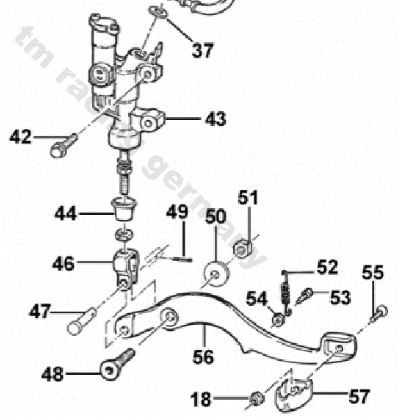 Feder Bremspedal mod 2002 bis 2014,  #16003.1`