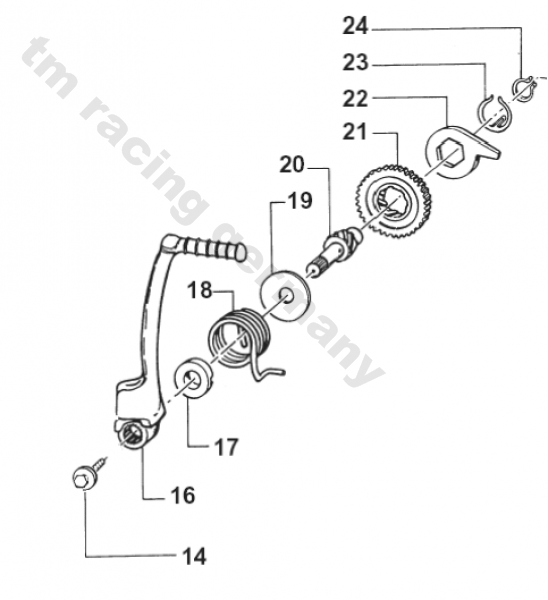 Feder Kickstarter  80 / 125 / 144 cc. # 16008´