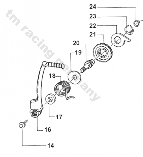 Feder Kickstarter  80 / 125 / 144 cc, # 16008.