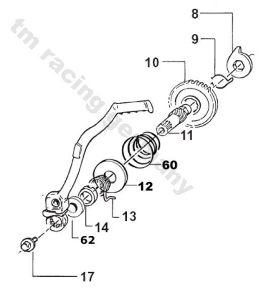 Scherfeder Kickstarterzahnrad, # 16254;