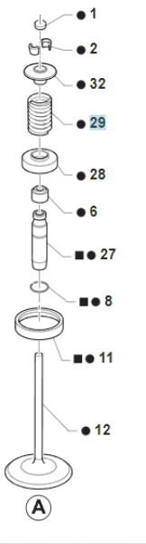 Ventilfeder zweiteilig, Einlass, SMK , # 16259`