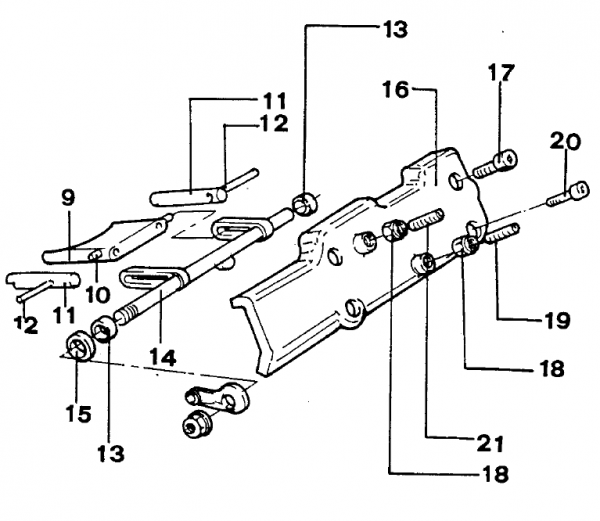 Achse für Auslass-Schieber 250, bis 2002, singlesystem, # 28252, Artikel ersetzt durch # 19004;