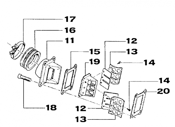 Membranplattensatz  125 MOD.97/2001. # 20030`
