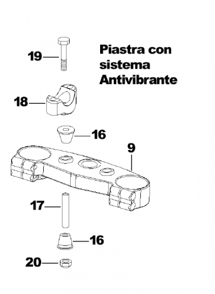 Antivibrationsgummi  Lenkeraufnahme. # 21036`