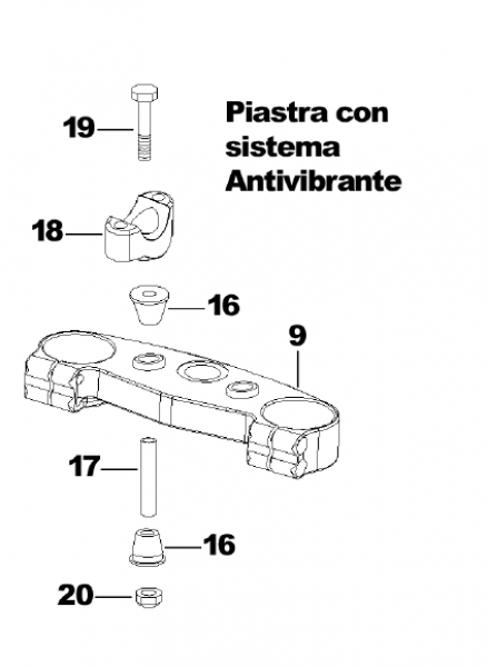 Antivibrationsgummi  Lenkeraufnahme, # 21036.