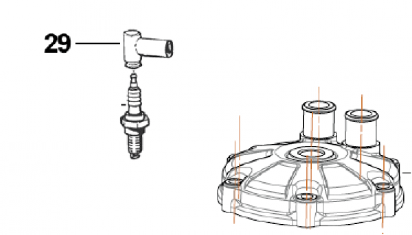 Zündkerzenstecker 85/125/250/300 2T. # 21049,   bitte # 21087 bestellen