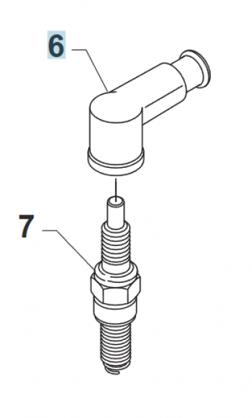 Zündkerzenstecker 2T 5k. # 21087`