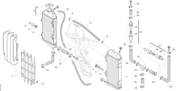 Kühlerschläuche Kit 125 mod 2025. # 21088`