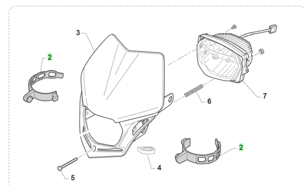 Haltegummi Lichtmaske ab Modell  2009. # 21126.09. ersetzt durch # 67220.7`