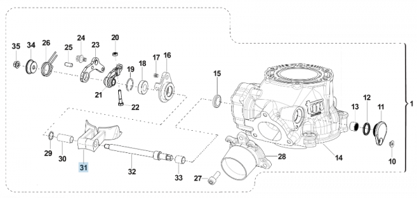 Auslass-Steuerklappen 144 EV ab mod 2013, # 22147.