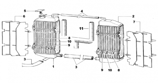 Kühler 85 junior rechts, mod 2013 bis, #23014.13