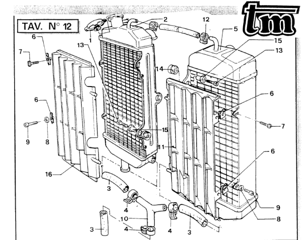 Kühler 80/125 rechts 93/97 250/97. # 23025`