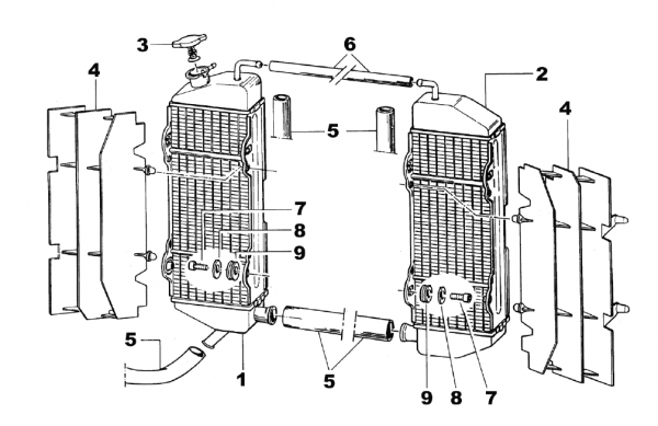 Kühlerprodektor 2T ab M.98. # 23030`