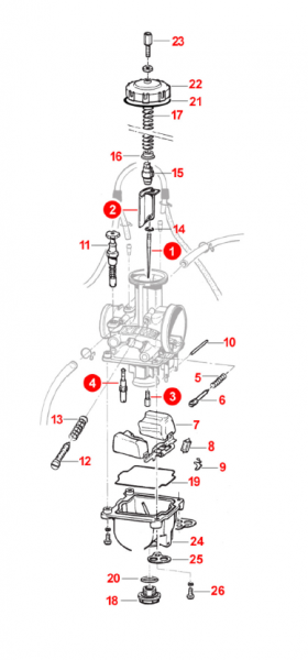Vergaser KEIHIN PWK 38 E., # 24013`