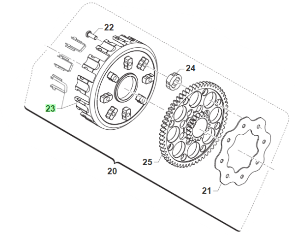 Kupplungskorb 250/300 4T. # 25009`