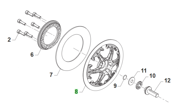 Federteller Kupplung open clutch F1. # 25020`