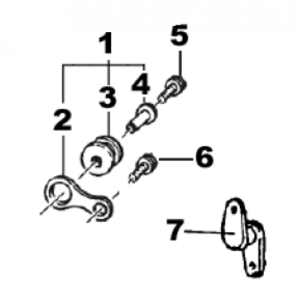 Buchse für Auspuffhalter 21094. # 26074`