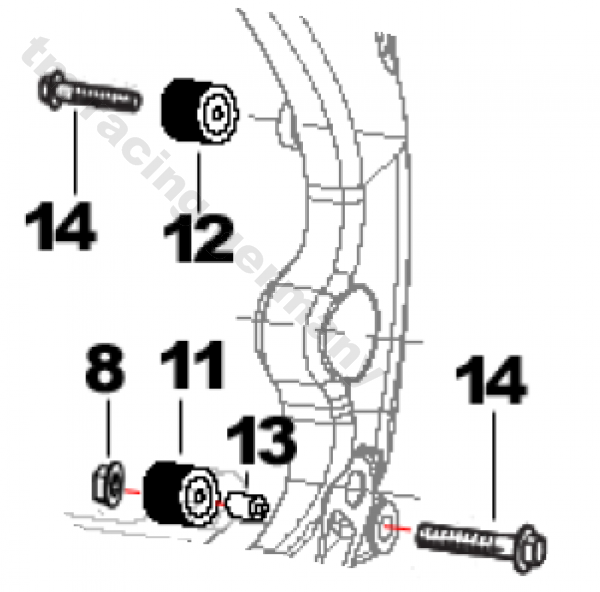 Distanzbuchse Rahmen-Kettenrolle, #26141