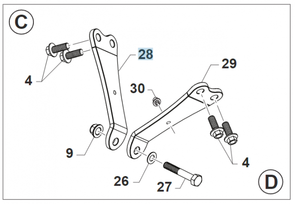 Motorhalterung rechts, 300 2T. # 26183`