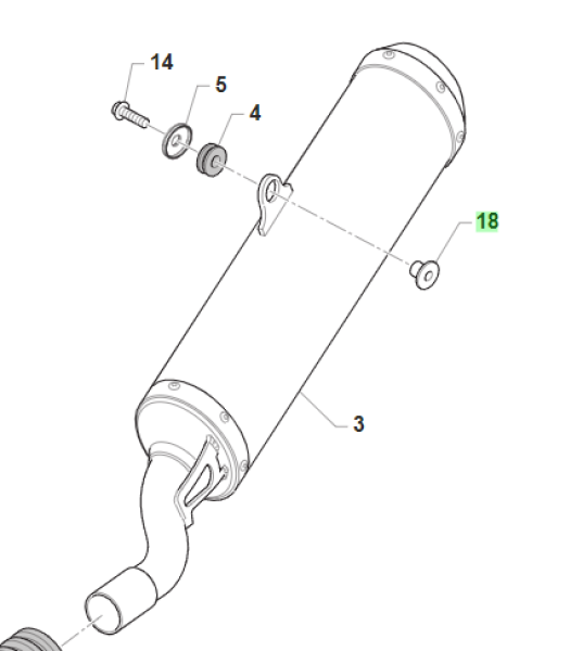 Buchse Schalldaempfer HGS ab 22,  # 26196´