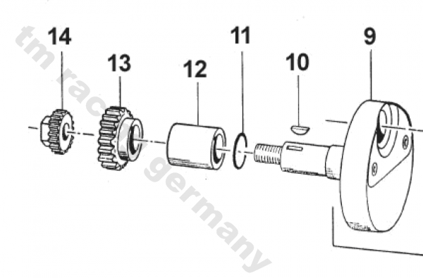 Buchse Kurbelwelle rechts 250/300, # 26250`