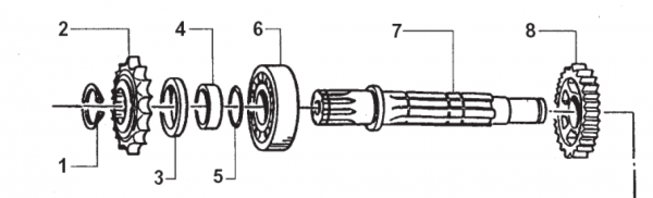 Spacer, Buchse Abtriebswelle , # 26255`
