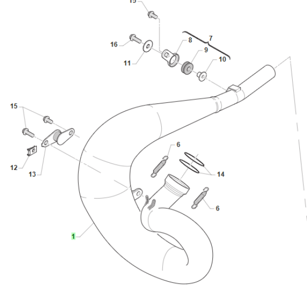 Auspuff 250/300 EN/SMR HGS MY26-(USE ONLY FOR RACES). # 27328`