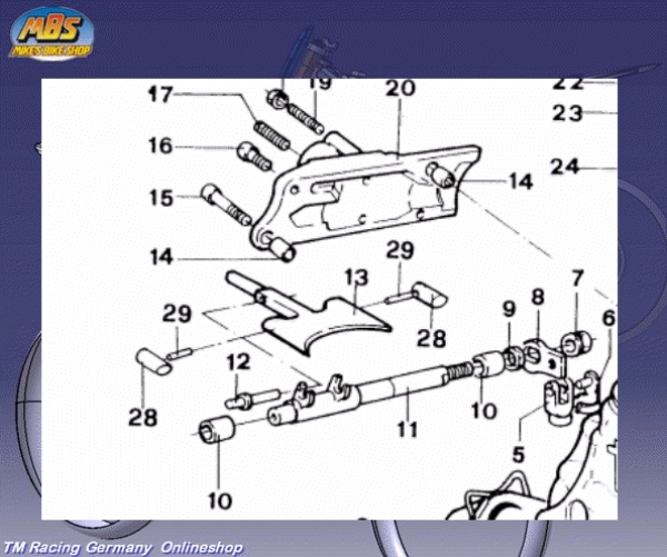 Führungsstift für Auslaßschieber  M.90/96