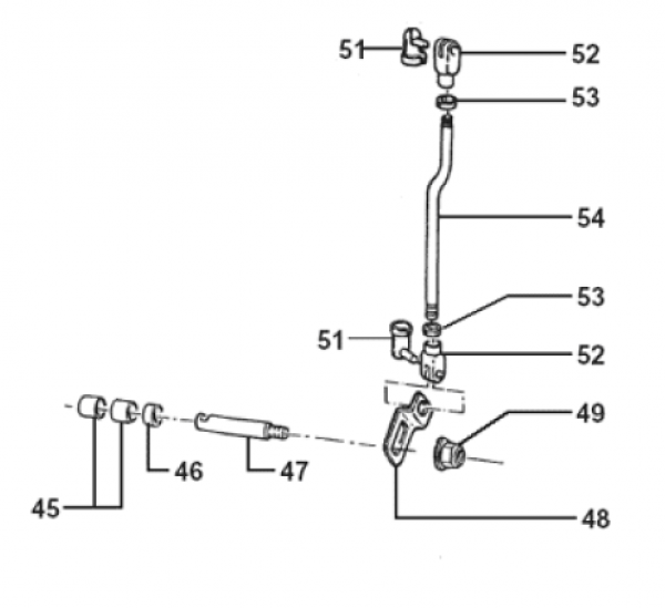 Hebel Auslaßsteuerung 125/250 94/05. # 28037`