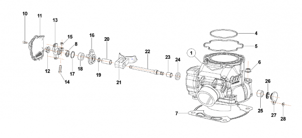 Shaft, Welle,  Power valve, # 28256`