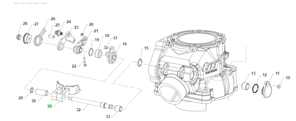 Auslassklappen 250 2T ES MY 2019. # 22261.19`
