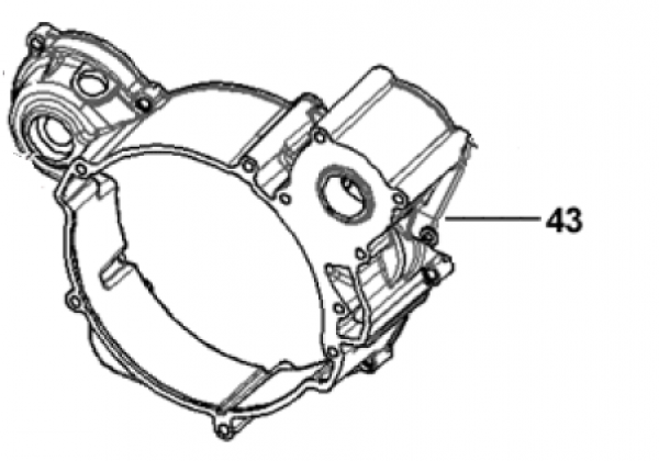Kupplungsgehäuse 125cc, mod 2012 bis, # 30174`