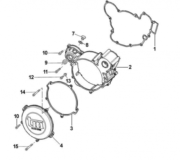 Kupplungsdeckel 85cc bis144cc. # 30187`