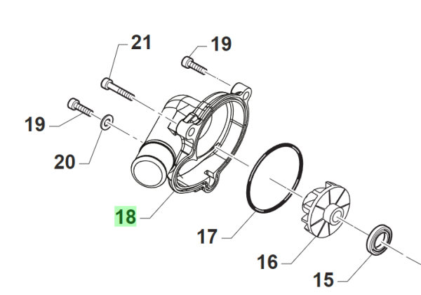 Wasserpumpengehäuse 250/300"T MY 2019/2020. # 30275.20`