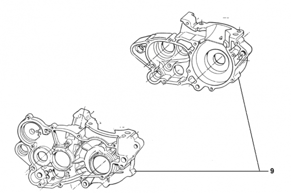 Motorgehäuse 300 2T, mod 99 bis 2010, # 30300,